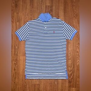 Vintage 90s striped 100% cotton Polo Ralph Lauren polo shirt size M